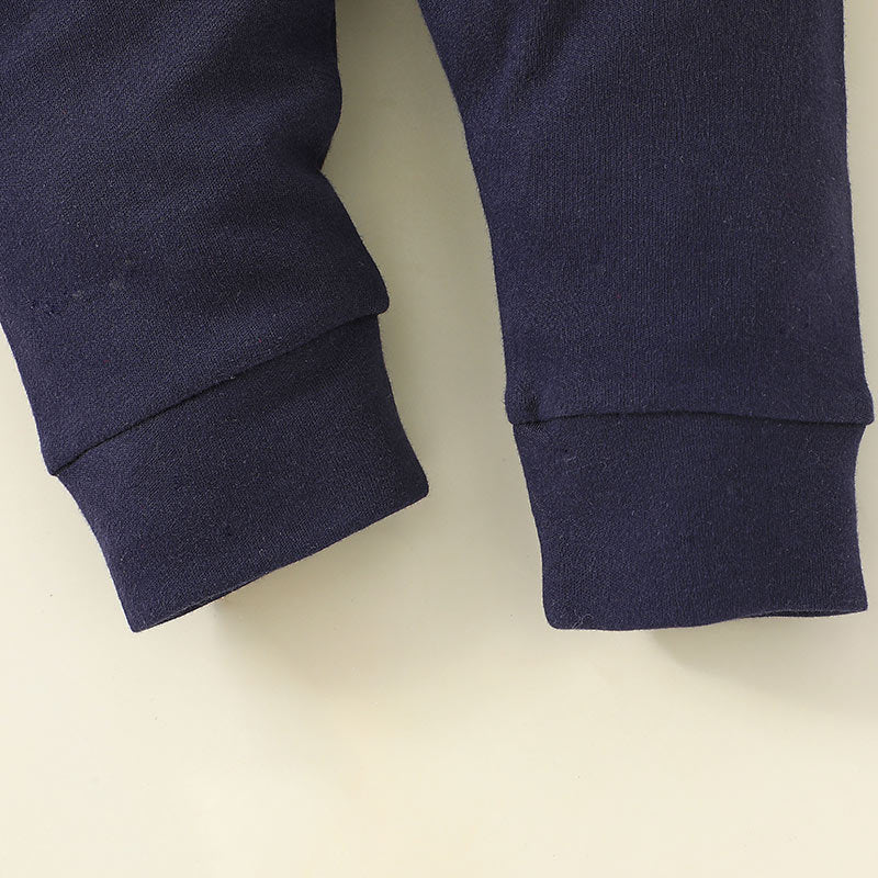 Baby Boys Plaid Print Bow Tie Gentleman Jumpsuit Solid Color Pants Set - PrettyKid