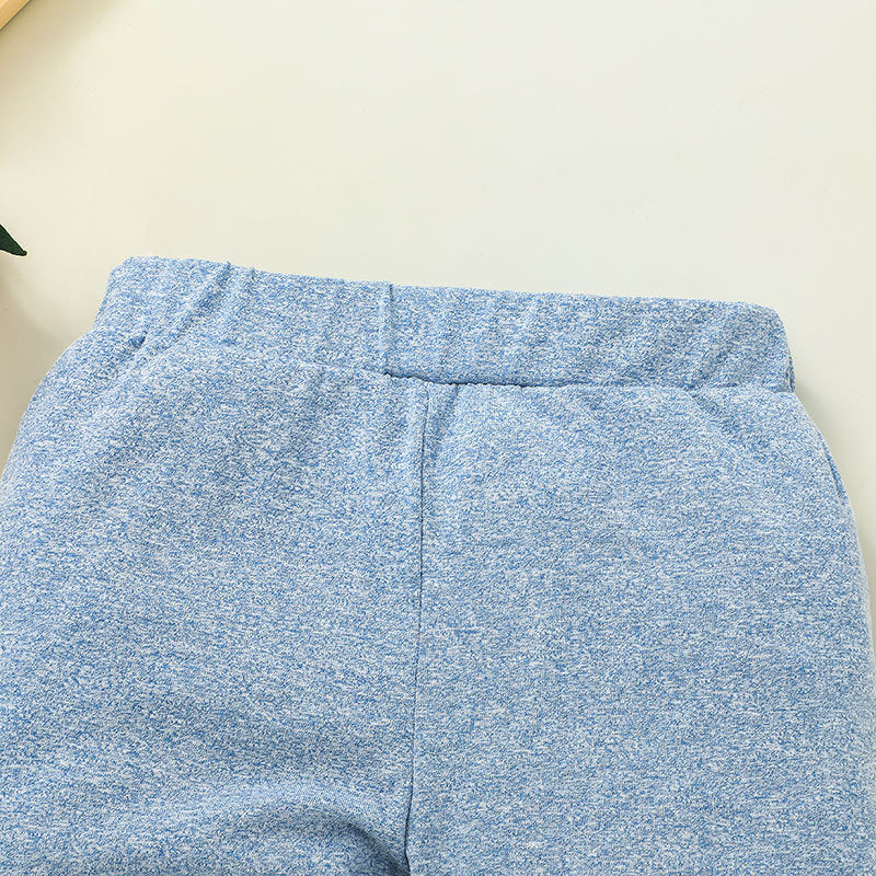 Toddler Kids Boys Solid Color Long Sleeved Hoodie Pants Set - PrettyKid