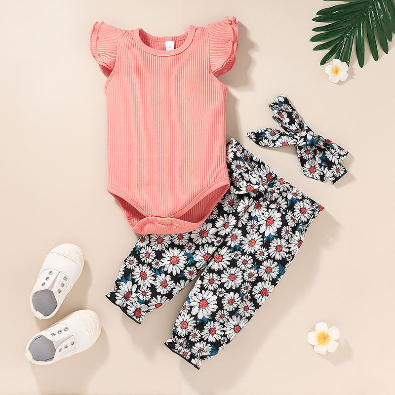 2022 Summer Baby One-piece Suit Two-piece - PrettyKid