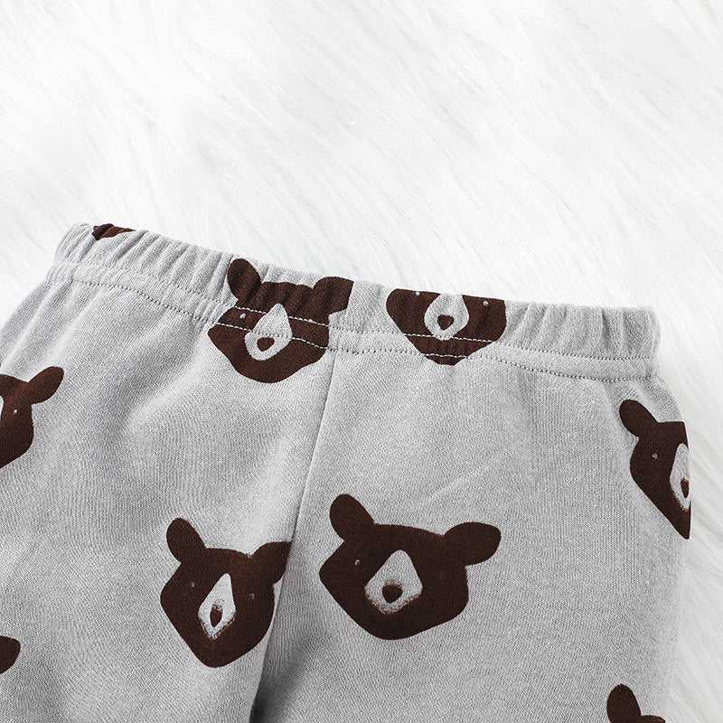 Toddler Cartoon Panda Printed Long Sleeve Sweater Pants Set - PrettyKid