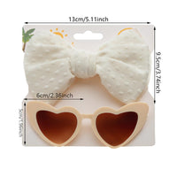 Children's Sunglasses New Vintage Love Glasses Set Hair Band Set