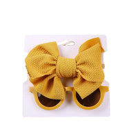 Children's Headwear Bow Nylon Hair Sunglasses Two-piece Set