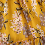 Girls Summer Solid Flower Print One Shoulder Suspender Dress - PrettyKid