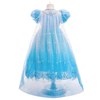 Children Girls Halloween Cosplay Frozen Princess Elsa Dress - PrettyKid