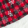 Baby Girls Snowflake Print Red Plaid Bow Dress Christmas Dress - PrettyKid