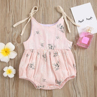 Baby Girls Lovely Plant Printed Children's Suspender Jumpsuit - PrettyKid