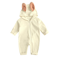 Baby Boys Girls Cute Rabbit Zipper Long Sleeve Jumpsuit - PrettyKid