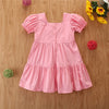 Girl embroidered princess dress Rainbow Short Sleeves in Bulk Wholesale - PrettyKid