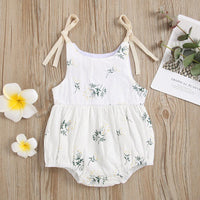 Baby Girls Lovely Plant Printed Children's Suspender Jumpsuit - PrettyKid