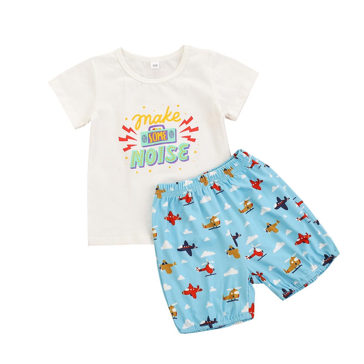 2021 INS New Cartton Tee with Short For Boy Clothes Wholesale - PrettyKid