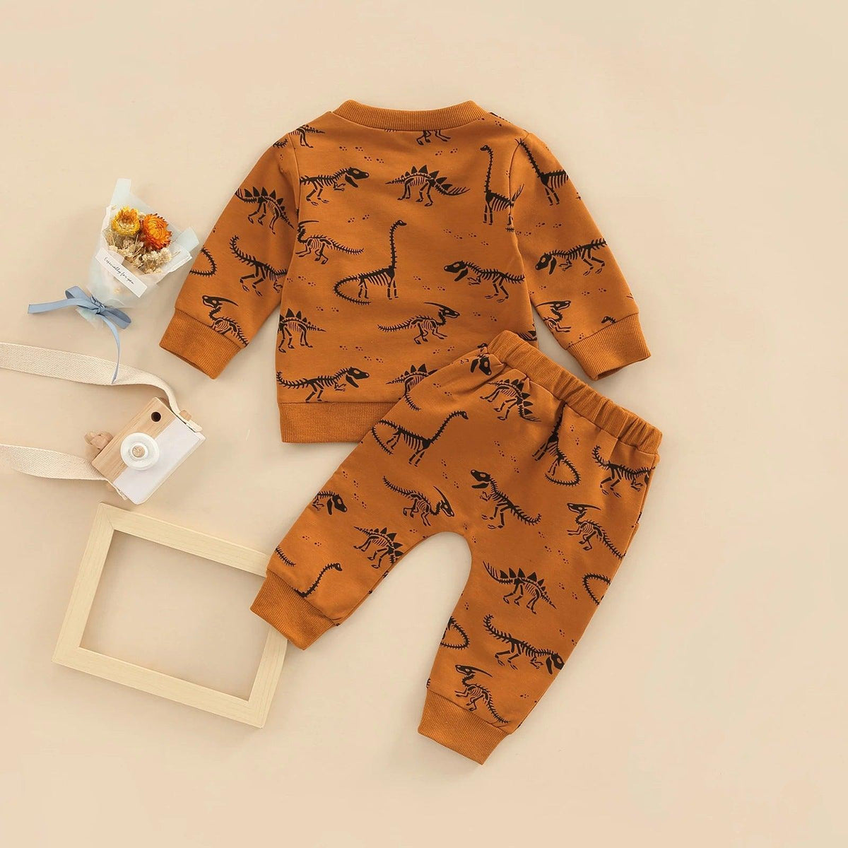 Boy's suit Cartoon dinosaur print children's suit - PrettyKid