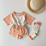 Summer Short-sleeved Suit Baby Clothes Girls Boys T-shirt Shorts Two-piece - PrettyKid