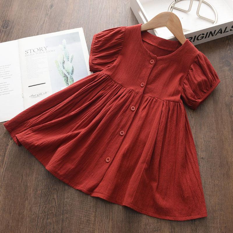 Solid Ruffle Dress for Toddler Girl - PrettyKid