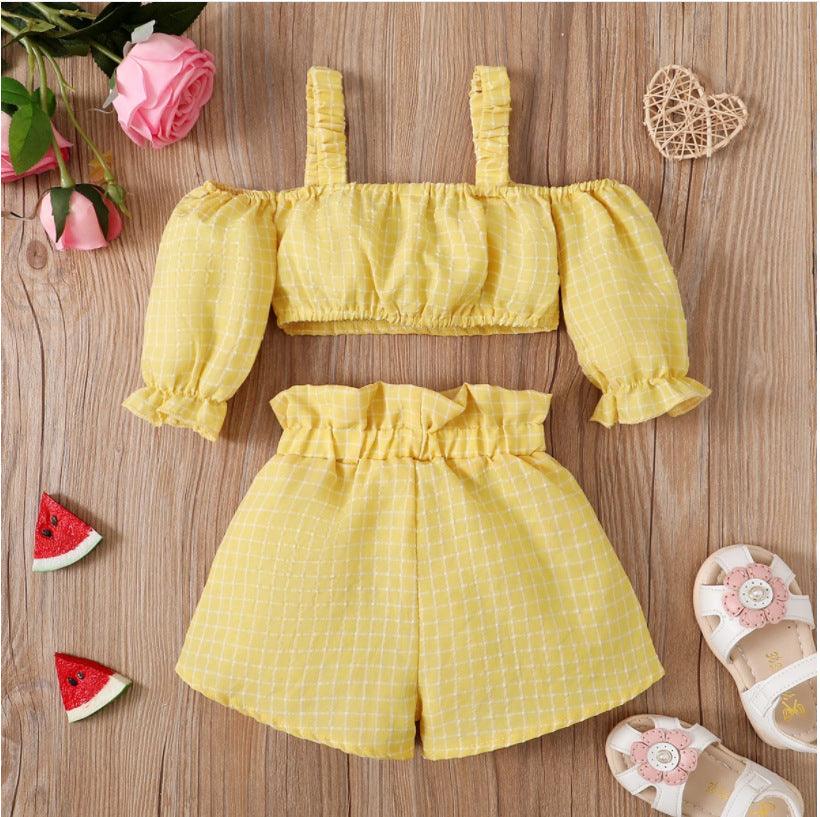 Bubble Short Sleeve Set Summer Baby Girl Two Piece Set