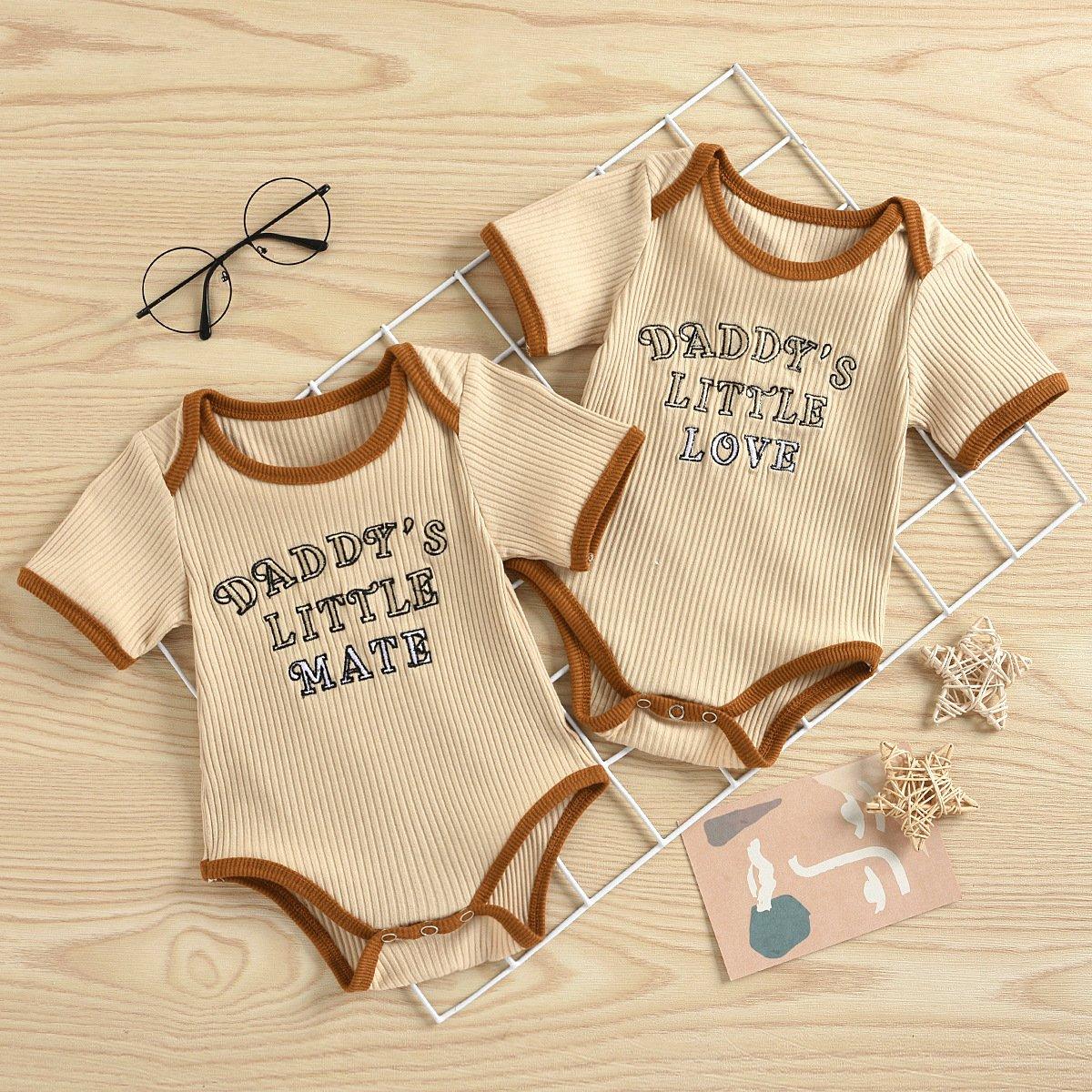 Baby Clothing Wholesale Embroidered Letter Jumpsuit - PrettyKid