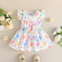 2023 Summer New Dress Unicorn Print Dress - PrettyKid