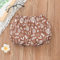 Toddler Girls Solid Color Lace T-shirt Floral Print Shorts Set - PrettyKid