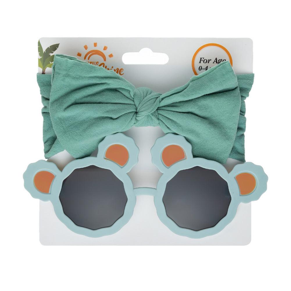 Children's Panda Sunglasses Hair Band Suit