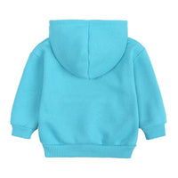 Toddler Kids Boys Girls Solid Color Padded Hooded Sweatshirt Children's Thickened Tops - PrettyKid