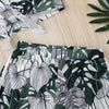 Toddler Kids Girl Plant Printed Suspender Vest Shorts Sportswear - PrettyKid