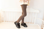 Toddler Kids Girls Winter Solid High Waist Cashmere Bottomed Pantyhose Leggings - PrettyKid