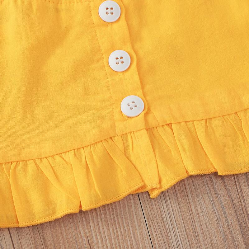 Yellow Gallus Banana Stamp Trousers Suit - PrettyKid