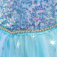 Children Girls Halloween Cosplay Frozen Princess Elsa Dress - PrettyKid