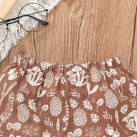 Toddler Girls Solid Color Lace T-shirt Floral Print Shorts Set - PrettyKid