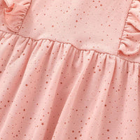 Toddler Kids Bow Pink Long Sleeve Dress - PrettyKid