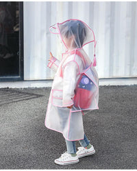 Transparent long one-piece raincoat for children - PrettyKid