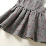 Toddler Kids Girls' Solid Sweater Plaid Vest Skirt Set - PrettyKid