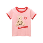 2022 Summer Children's New Children's Korean T-shirt Female Baby Cartoon Print Short-sleeved Tops - PrettyKid