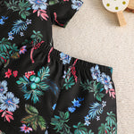 Infant Children's Short-sleeved Shirt+shorts Two-piece Set of Boys' New Printed Polo Collar Top Pants Set