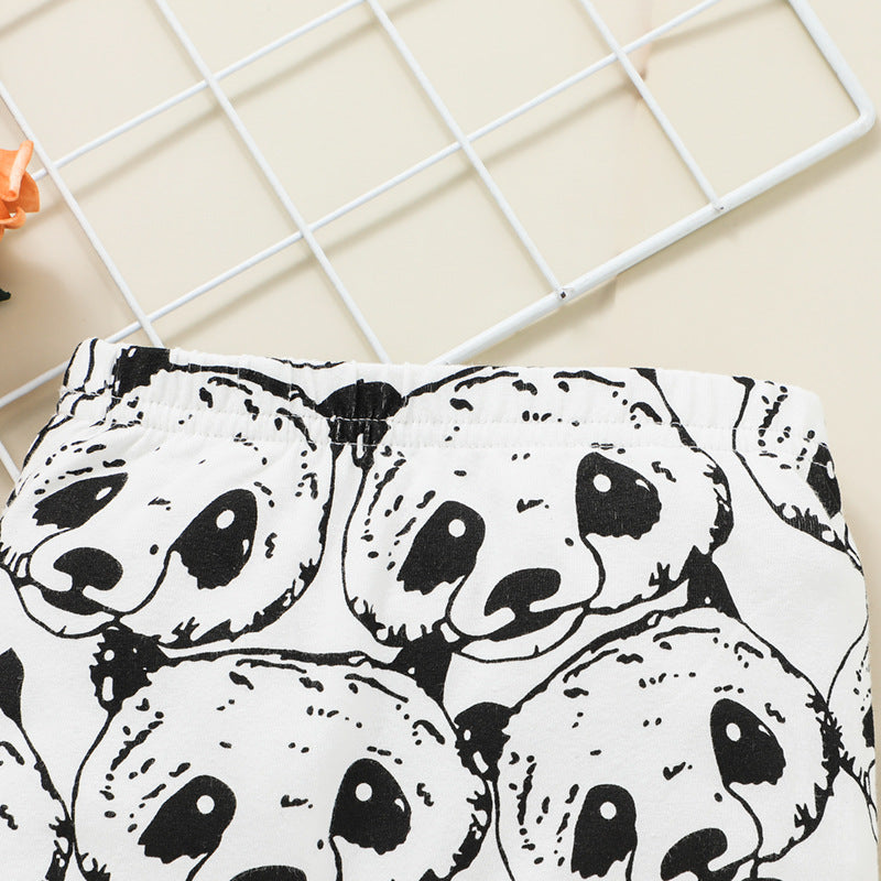 Baby Boys Cartoon Panda Printed Long Sleeve Suit - PrettyKid
