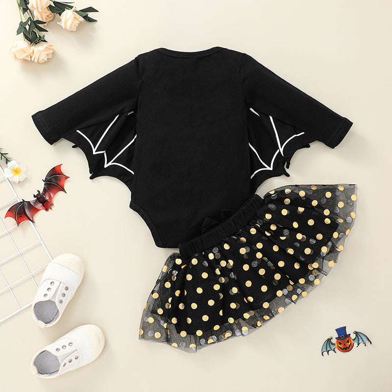 Baby Long Sleeve Dress Suit Halloween Clothes Two-piece Suit Wholesale Little Girl Dresses - PrettyKid