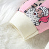 Baby Boys Girls Long-sleeved Cartoon Santa Claus Print Crawl Suit - PrettyKid