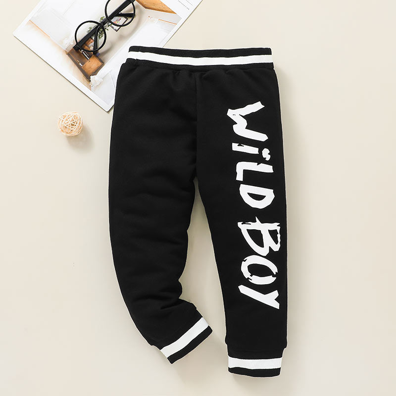 Toddler Kids Letter Printed Sweatpants Bulk Buy Childrens Clothes - PrettyKid