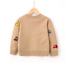 Toddler Kids Boys Solid Cartoon Car Sweater Knitted Cardigan Coat - PrettyKid