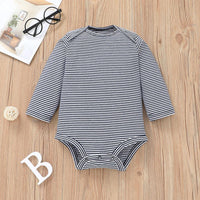 Striped BABY Jumpsuit Cartoon Dinosaur Sweater Pants Three Piece Set - PrettyKid