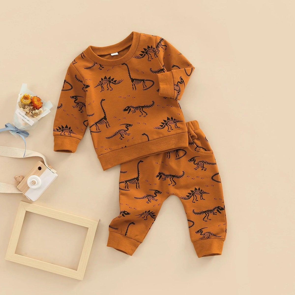 Boy's suit Cartoon dinosaur print children's suit - PrettyKid