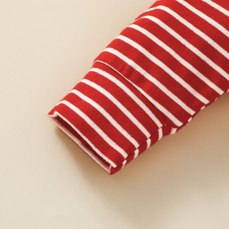 Baby Santa Claus Printed Long Sleeve Jumpsuit Christmas Dress - PrettyKid