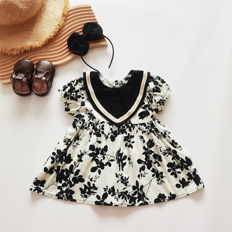 2022 Baby Wrap Baby Clothes Girls Skirt Sister Dresses Summer Dresses - PrettyKid