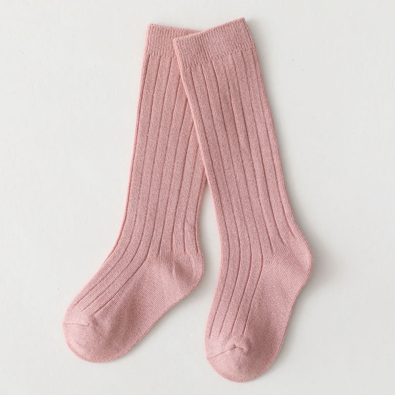 Children's Solid Color Knitted Socks Medium Stockings Sports Socks Wholesale Kids Clothing and Accessories - PrettyKid