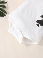 Baby Boys Girls Long Sleeve K Peach Heart Jumpsuit Pants Hat Set - PrettyKid