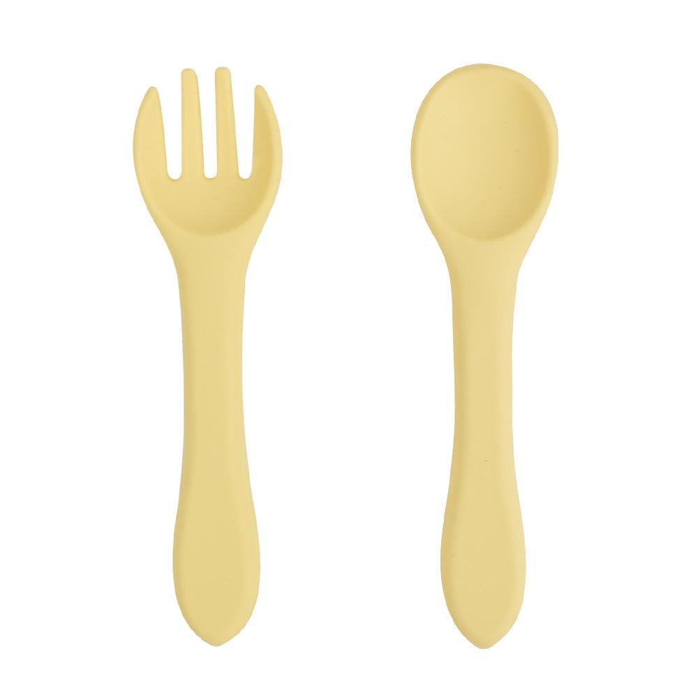 Baby‘s Silicone Tableware Food Grade Silicone Spoon Fork Set - PrettyKid