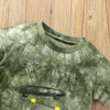 Toddler Kids Boys' Round Neck Short Sleeve Camouflage T-shirt Letter Shorts - PrettyKid