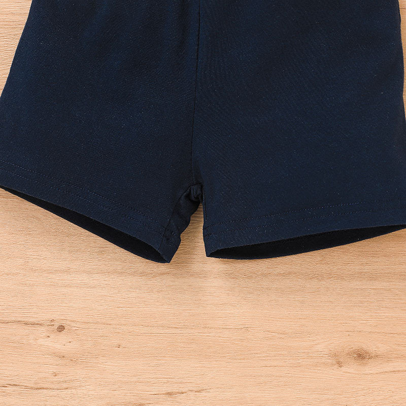 Toddler Kids Boys' Striped Lettered Print Vest Solid Pants Set - PrettyKid
