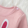 Baby Girls Cute Rabbit Print Stripe Jumpsuit - PrettyKid
