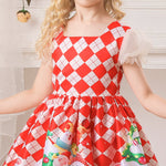 Kids Girls Plaid Print Dress Christmas Dress Children's Boutique Wholesale Vendors - PrettyKid
