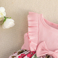 2023 Summer New Sleeveless Dress Baby Bow Print A-line Dress